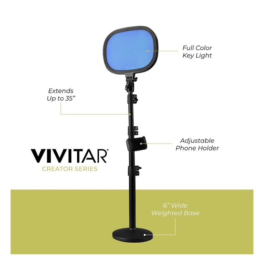 Streaming Light 9" USB New Camera Panel Light Wireless Remote Camera Light Black